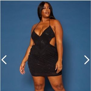 asoph | Dresses | Nwt Asoph Black Sequin Cutout Mini Dress Plus Size 3x |  Poshmark